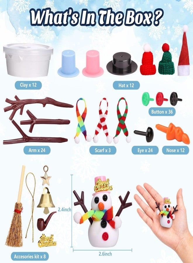Naler 12 Pack Build A Snowman Kit - DIY Snowman Kit for Holiday Gift, Christmas Crafts for Kids, Stocking Stuffers, Party Favor - Image 2